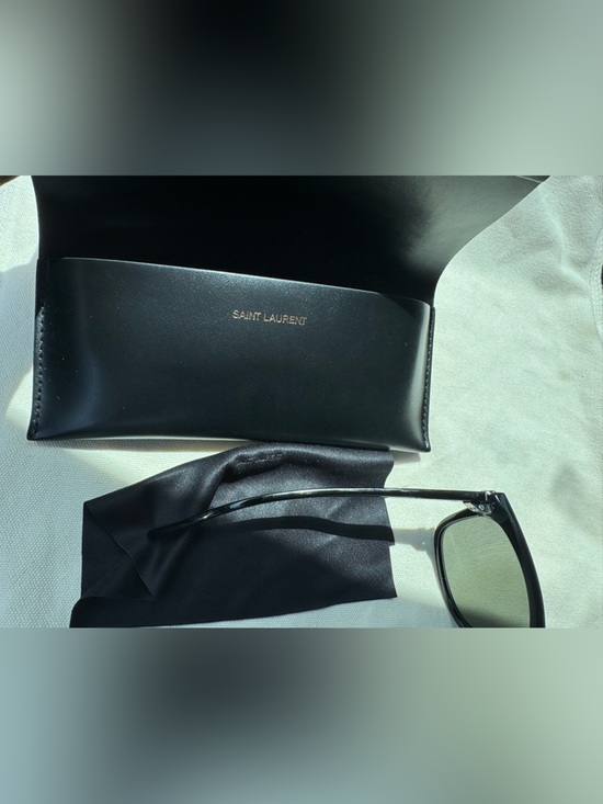 Yves Saint Laurent Black Designer Sunglasses Temple main image 7